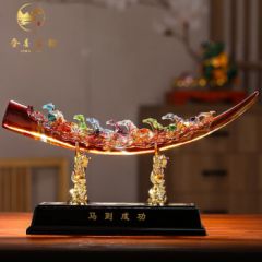 春墨辰韵（SPRMOCYN） 琉璃象牙八骏马客厅摆件工艺品家居办公室装饰品乔迁礼物 琉璃象牙马